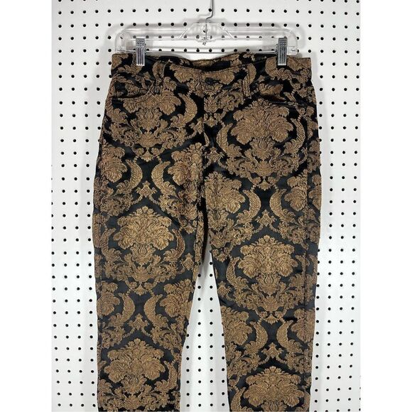 7 For All Mankind Mid Rise Damask Print Skinny Pants size 31 - Picture 4 of 13